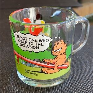 1978 Jim Davis Garfield McDonalds glass mug/cup